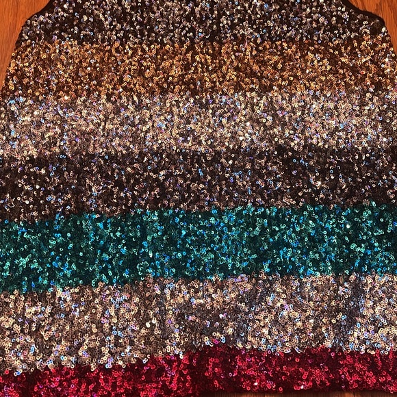 Charlotte Russe Sequin Stripes Tank - Picture 3 of 10